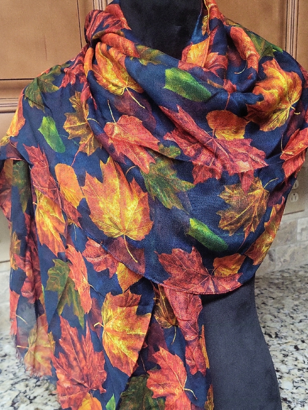 Patricia Nash Maple Leaves Scarf - Picture 3 of 5